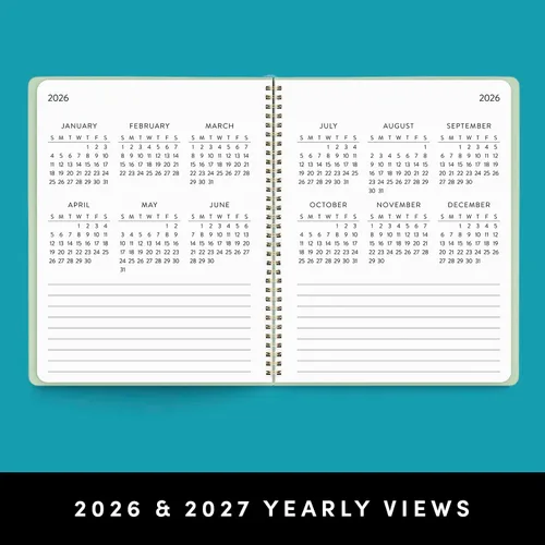 Vista 4 de PAPERAGE Planificador mensual y anual de 2 años, 24 meses (enero 2026 - diciembre 2027), 8.5 x 11 pulgadas, Planificador espiralado 2026-2027