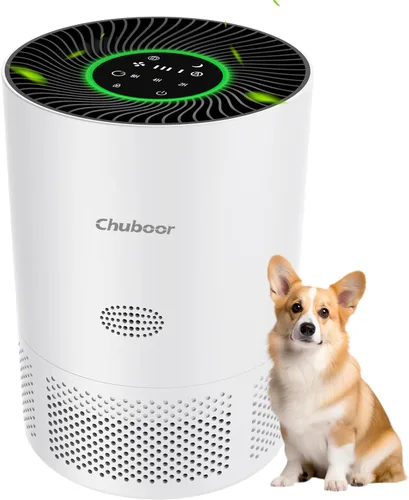 Vista 9 de Chuboor Purificadores de aire para habitaciones grandes del hogar, H13 True HEPA para dormitorio, habitación, mascotas, cocina, baño, con Negro