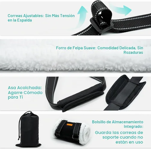 Vista 5 de LumoLeaf Arnés de elevación para perros para patas traseras, soporte ajustable para piernas traseras y ayuda de movilidad, soporte de cadera