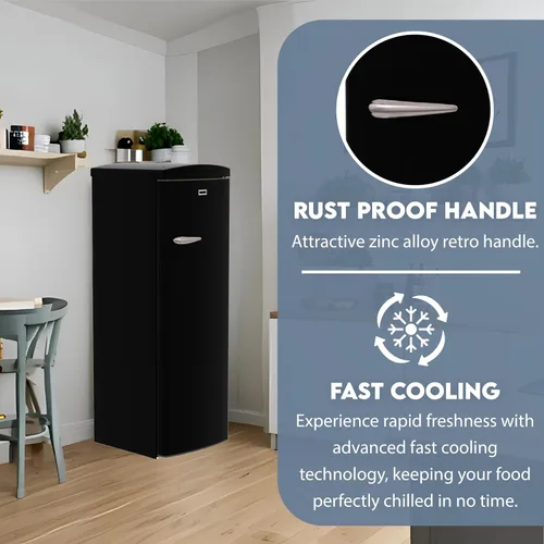 Vista 7 de Conserv 11cf Classic Retro Refrigerador 24 en Frost Free Eco R600a 110V (negro)