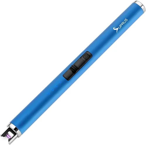 Vista 11 de SUPRUS Encendedor fluorescente que brilla en la oscuridad, encendedor USB, recargable, resistente al viento, tamaño de bolsillo para velas, cocinas