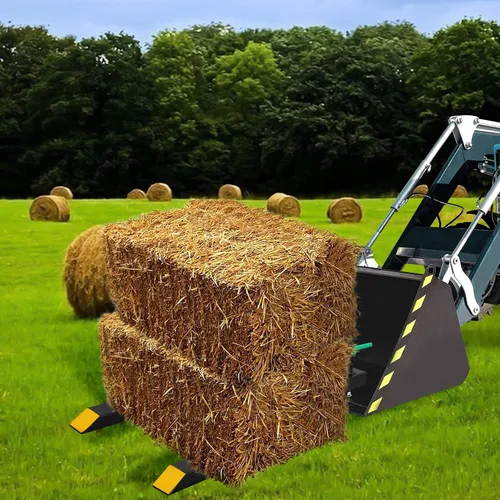 Vista 5 de Horquillas para palets de 43 pulgadas, 1500 libras máximo, horquillas de tractor con abrazadera para tractor, accesorio de carga frontal resistente
