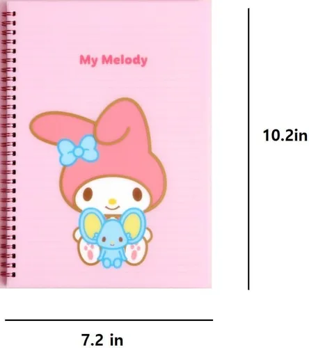 Vista 6 de Cuaderno espiral con rayas de 7mm, 17.8 x 25.9 cm 60 hojas (Rosa)