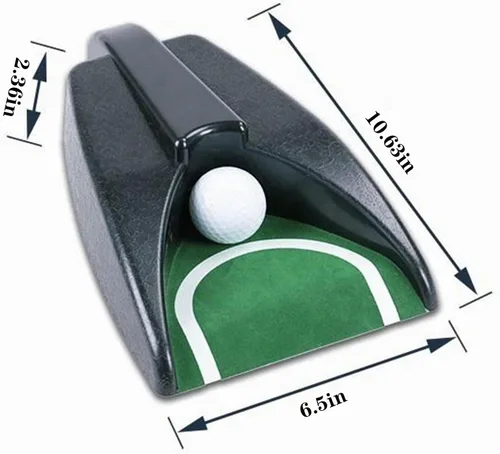 Vista 2 de Taza de golf automática con retorno de pelota - Ayuda portátil para entrenamiento interior/exterior