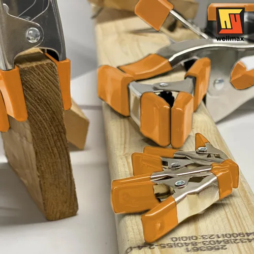 Vista 8 de Wellmax Surtido de 16 abrazaderas de resorte – Abrazaderas niqueladas resistentes de 2, 4 y 6 pulgadas para carpintería, marco, bricolaje
