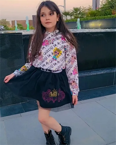 Vista 3 de L.O.L. Surprise! 2pcs Toddler Girl Hoodie Sweatshirt and Skirt Set Girls Birthday Party Outfit 2-12 Years