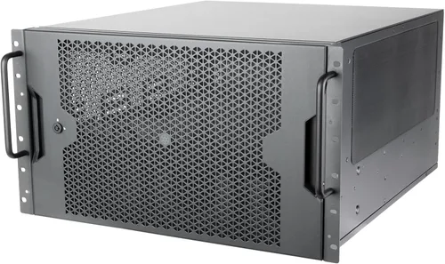 Vista 18 de Silverstone Technology RM23-502-MINI, 2U Dual 5.25" Drive Bay Micro-ATX chasis de servidor industrial para montaje en rack con interfaz USB 3.1