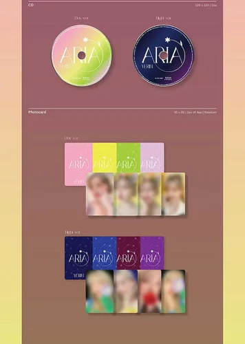 Vista 5 de GFRIEND YERIN ARIA 1st Mini Album ( NIGHT Ver. ) ( Incl. CD+Photo Book+Photo Card+Film Photo Card+Post Card+Fan+ID Photo ) K-POP SEALAD