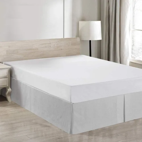 Vista 15 de Simple&Opulence Falda de cama de lino francés con volantes antipolvo clásicos de 14 pulgadas de caída, mezcla de algodón de lino y lino natural