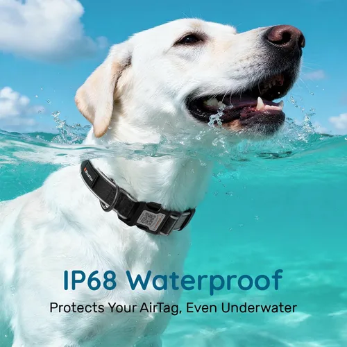Vista 2 de Collar de perro personalizado ilFindYou con etiqueta de código QR para identificación de mascotas, collar reflectante de seguridad, adecuado