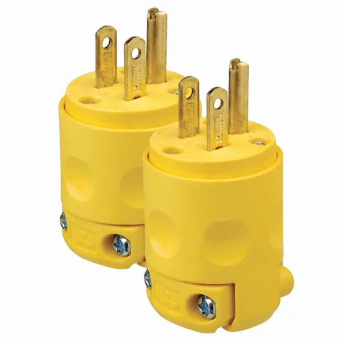 Vista 2 de Leviton 515PV-OR 15 A, 125 V, enchufe con toma a tierra, naranja Naranja (paquete de 1)
