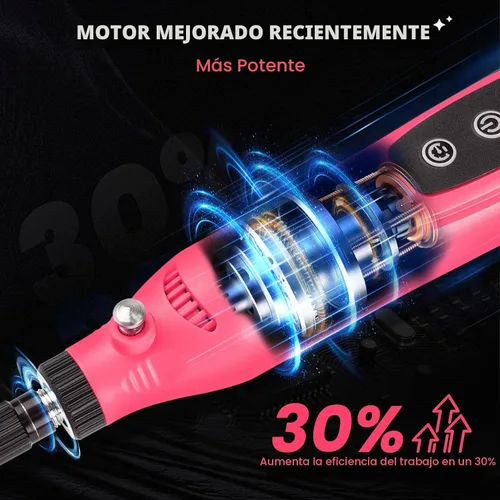 Vista 5 de HARDELL - Mini herramienta giratoria inalámbrica, manualidades para grabado 43pcs ligero bajo ruido, compacto tipo C carga herramienta rotativa