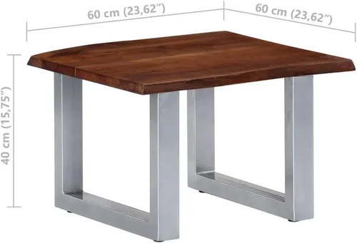 Vista 2 de Mesa auxiliar, mesa de centro de granja con armarios de almacenamiento, mesa de centro única adecuada para sala de estar, oficina, balcón con bordes