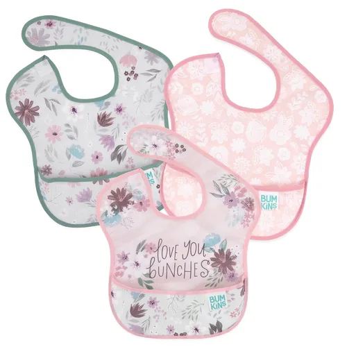 Vista 29 de Bumkins Baberos para niña o niño, SuperBib para bebés y niños pequeños de 6 a 24 meses, imprescindibles para comer, alimentar, suministros