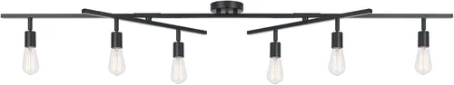 Vista 14 de Globe Electric Iluminación de riel de 5 luces, cabezales ajustables, barra de pista regulable negra mate de 36 pulgadas para iluminación moderna