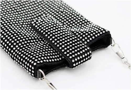 Vista 6 de Happyera Bling Rhinestone Evening Handbag Cell Phone Purse Wallet Clutch Crossbody Bag