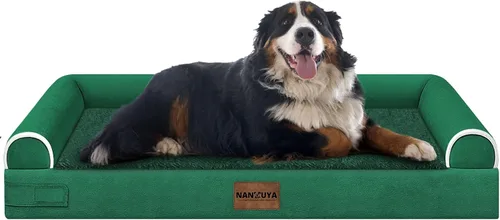 Vista 114 de NANUYA - Cama ortopédica para perros de tamaño mediano/grande, lavable: Camas con almohada para perros de tamaño mediano/grande, sofá de espuma