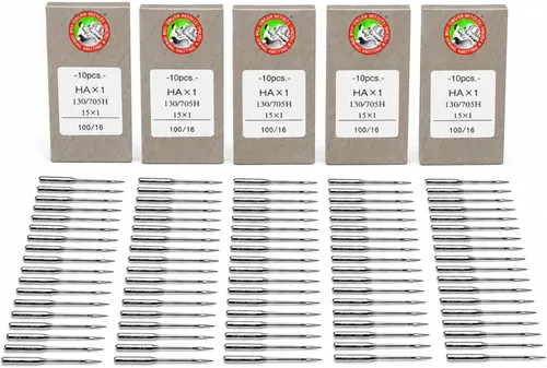 Vista 9 de 50 piezas de agujas de bordar para máquina Brother, tamaño 65/9 130/705H, HAx1, agujas de máquina de coser para máquina de coser Brother