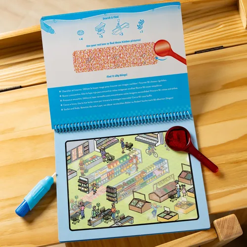 Vista 10 de Melissa & Doug On the Go Water Wow! Almohadilla de actividades reutilizable de lujo para revelar agua – Around Town