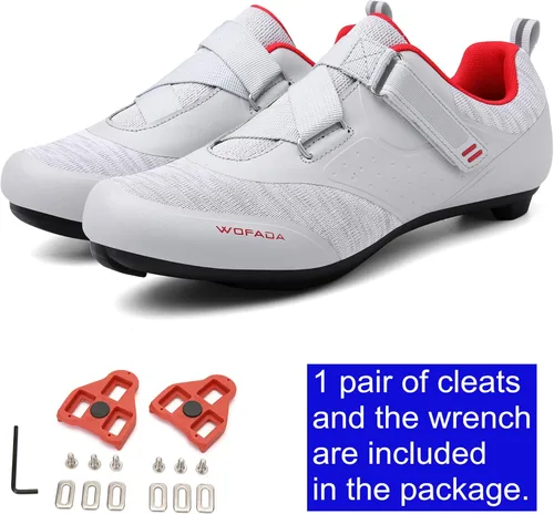 Vista 6 de Zapatos de ciclismo unisex compatibles con pelaton Bike Road Biking para hombre, Peleton Bicicleta, Tenis de montar en interiores con aspecto Delta
