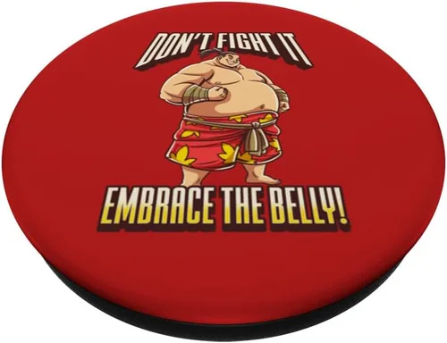 Vista 2 de Sumo Wrestler “Don’t Fight It, Embrace the Belly!” PopSockets Swappable PopGrip