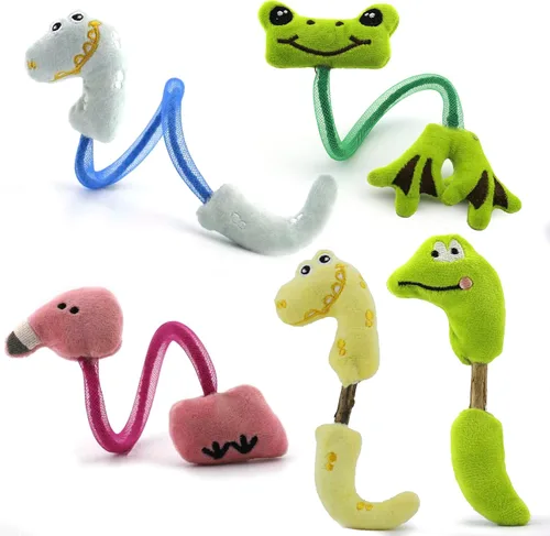 Vista 10 de Juego de Juguetes Interactivos para Gatos, Palitos Masticables de Silvervine y Juguete de Resorte para Gatos, Juguetes de Hierba Gatera