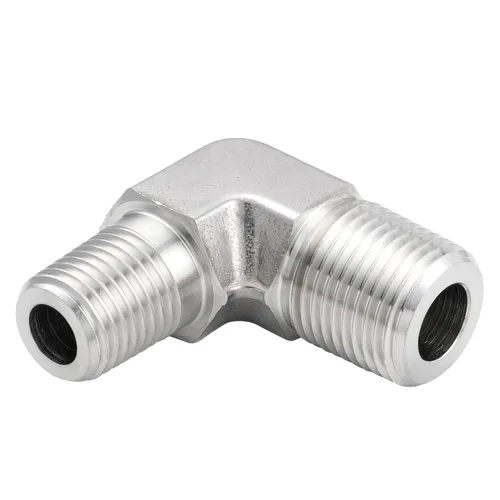 Vista 11 de Metalwork 304 Acero inoxidable forjado tubería de montaje, codo de calle de 90 grados, 1/2" NPT hembra x 1/2" NPT macho, 2000psi, 1 unidad Hembra x