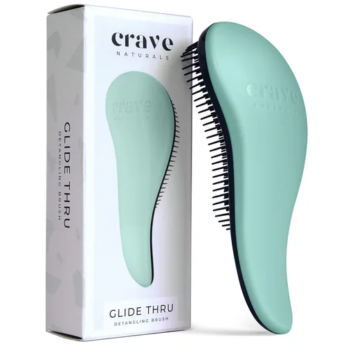 Vista 17 de Crave Naturals, Cepillo Desenredarte Deslizante para Resultados Definitivos, Niños y Adultos, Uso como Peine o Cepillo para Cabello, Color Negro