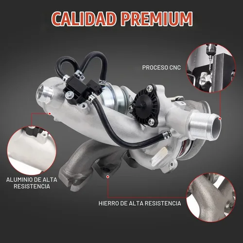 Vista 5 de Turbocompresor de 1,4 L con kits completos de instalación 667-203 Compatible con Buick Encore 2013-2021 Chevy Cruze 2011-2015 Sonic 2012-2020 Trax