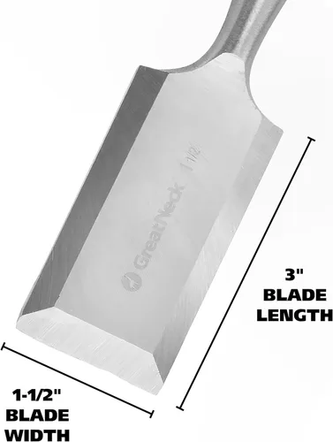 Vista 2 de GreatNeck WC150 - Cincel de madera biselado para carpintería y carpintería (1-12 pulgadas)
