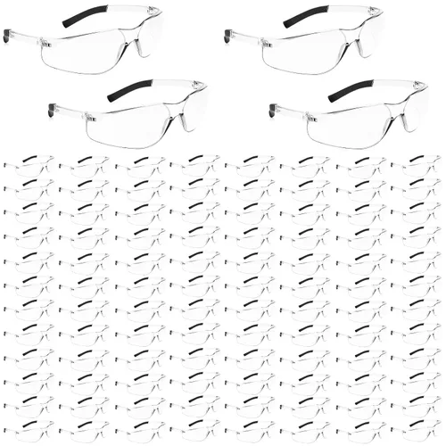 Vista 21 de Salfboy Gafas de seguridad transparentes a granel de 10 ANSI Z87.1, gafas protectoras resistentes a arañazos para trabajo, laboratorio, construcción