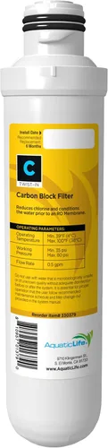 Vista 4 de AQUATICLIFE 330375 - Cartucho de repuesto de filtro de membrana de ósmosis inversa 100 GPD TFC RO para sistema de filtro de agua de desionización