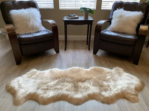 Vista 51 de LAMBZY Alfombra de pelo de oveja sintética, hipoalergénica, súper suave, sedosa para sala de estar, habitación de los niños, sofá