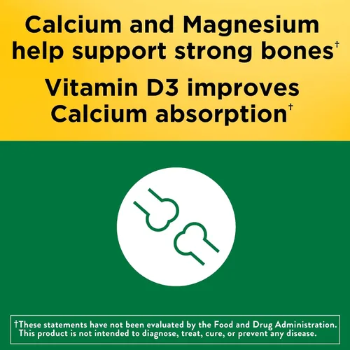 Vista 3 de Nature Made Calcio, Magnesio y Zinc con Vitamina D3, Suplemento Dietético para el Apoyo Óseo, 300 Tabletas