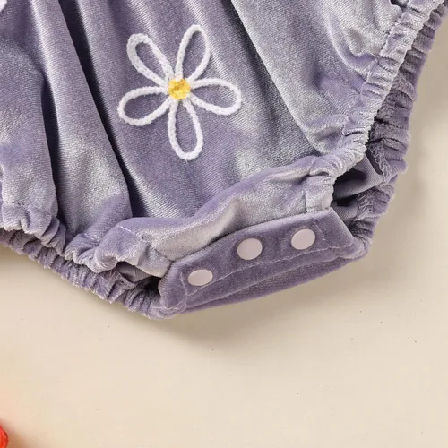 Vista 35 de GRNSHTS Ropa de primer cumpleaños para niña de terciopelo de un año de edad, mameluco de manga larga + diadema, 2 piezas de trajes de pastel