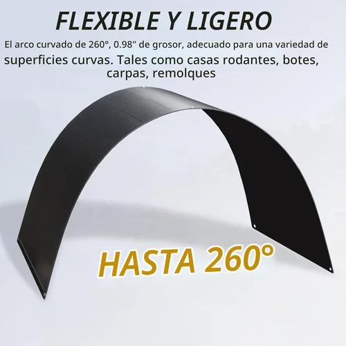 Vista 3 de XINPUGUANG Panel solar flexible 100W 12V Kit de sistema solar para RV