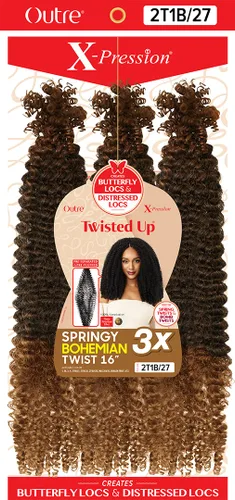 Vista 2 de Outre Xpression Twisted Up Springy Bohemian Twist 3X (16 pulgadas, 2T1B/27)