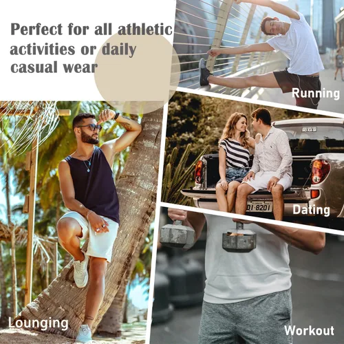Vista 4 de Pantalones cortos de algodón de 5.5/7 pulgadas para hombre, pantalones cortos de entrenamiento de algodón con bolsillos