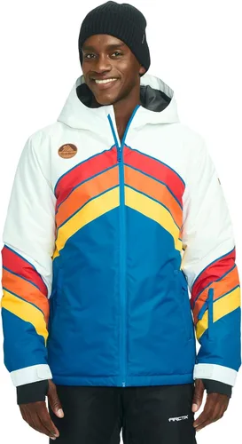Vista 10 de Tipsy Elves Chaquetas de esquí para hombre - Divertidas y coloridas prendas de esquí con capucha impermeables para adultos