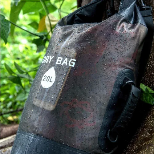 Vista 8 de Mochila impermeable para kayak y surf de remo, almacenamiento en seco ligero con funda para teléfono para natación, navegación, playa, accesorios