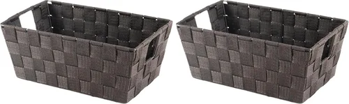 Vista 14 de Whitmor 6581-2712-BLK Bolsa pequeña con correa tejida para estante, negra