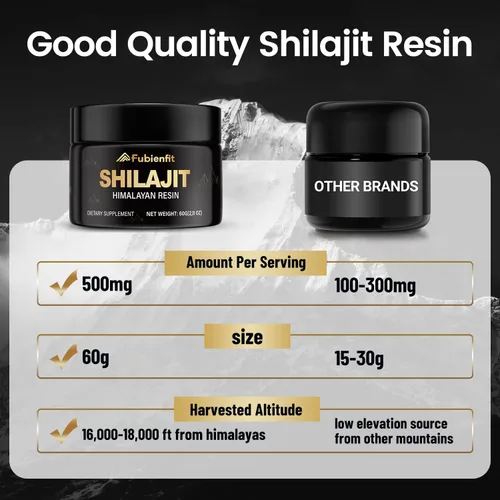 Vista 7 de Resina de Shilajit Puro del Himalaya - Shilajit Puro para Hombres y Mujeres, Suplemento Orgánico de Ashwagandha con Más de 85 Minerales y Ácido