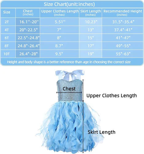 Vista 7 de Vestido tutú para niñas, vestido de tul con lentejuelas, vestido de princesa para niñas pequeñas, disfraz de fiesta de cumpleaños brillante