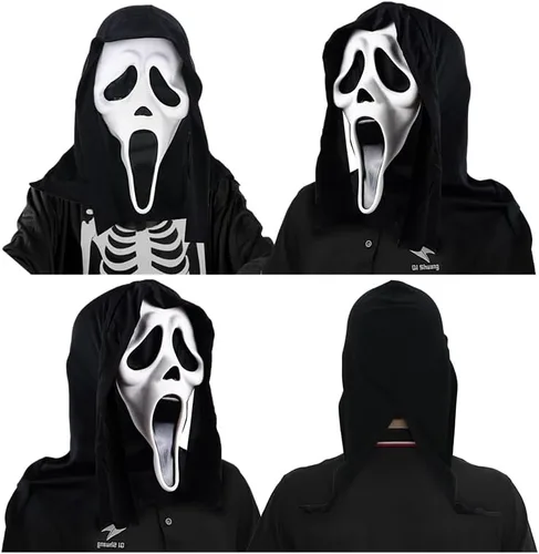 Vista 2 de Halloween Horror Mask, Scary Skull Full Head Mask, Scary Ghost Mask, Creepy Mask Suitable for Masquerade Party Props