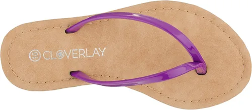 Vista 3 de CLOVERLAY Chanclas planas para niñas y niños de verano, cómodas, informales, sandalias
