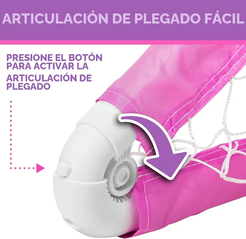 Vista 3 de Franklin Sports Portería de fútbol para niños, con pelota y bomba de aire, 24 x 16 pulgadas, plegable, ideal para patio trasero