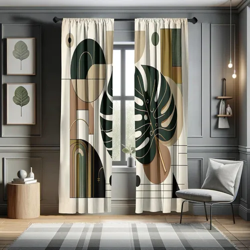 Vista 51 de Ambesonne - Cortinas amarillas para ventana, arte moderno escandinavo de escena de jardín con flores de tulipán y mariposas bailando, juego de 2