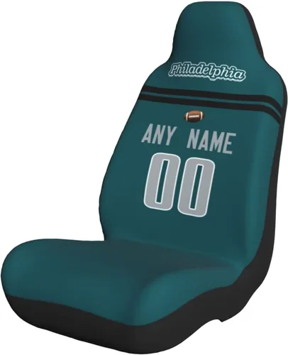 Vista 25 de Fundas de asiento de coche de fútbol personalizadas, accesorios personalizados para automóvil, regalos de Arizona con nombre y número, funda