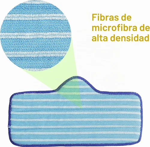 Vista 4 de 6 paquetes de almohadillas de microfibra de alta calidad, compatibles con limpiador a vapor Dupray Neat, duraderas, reutilizables y lavables a