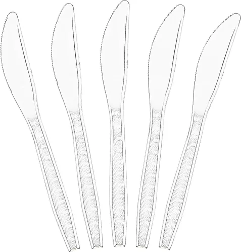 Vista 11 de Plasticpro Tenedores de plástico transparente desechables cubiertos utensilios 50